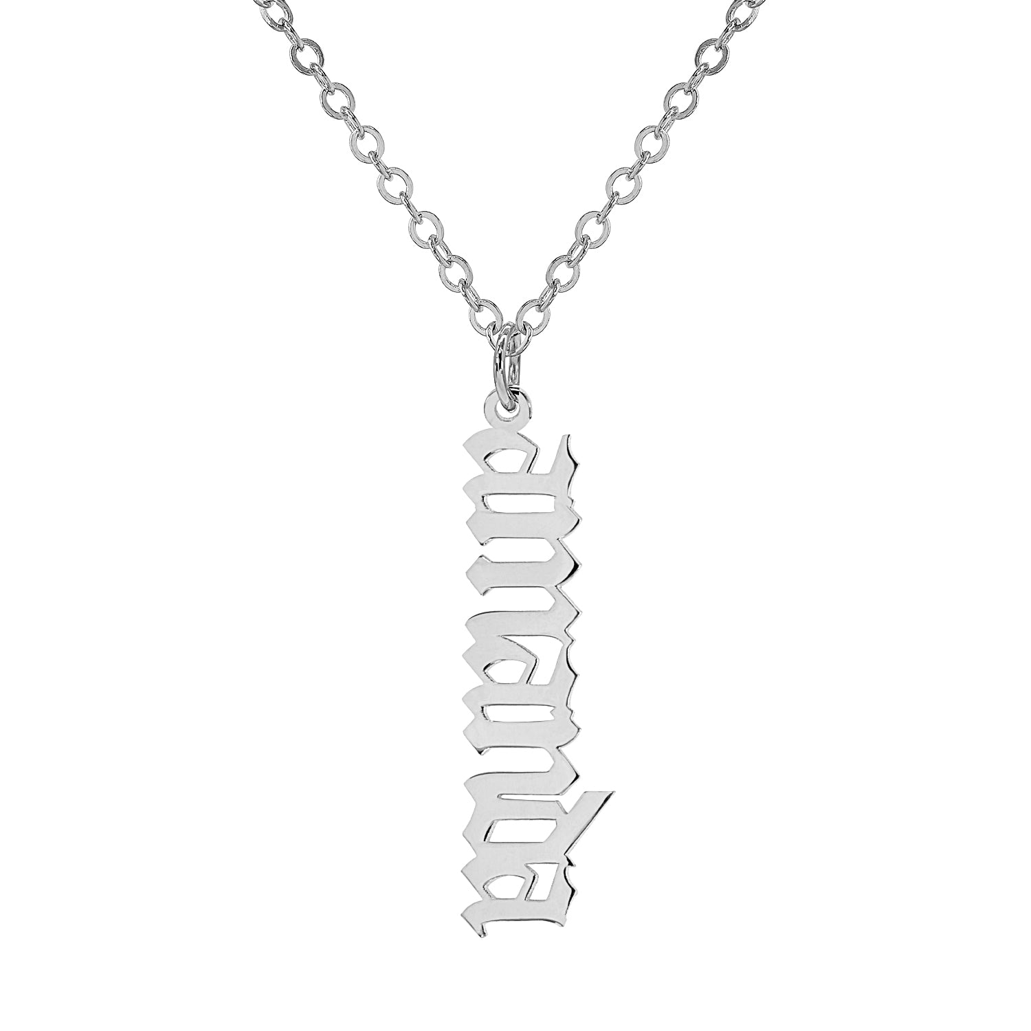 DROP DOWN GOTHIC NAME NECKLACE