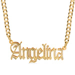 DOUBLE PLATED GOTHIC NAME NECKLACE