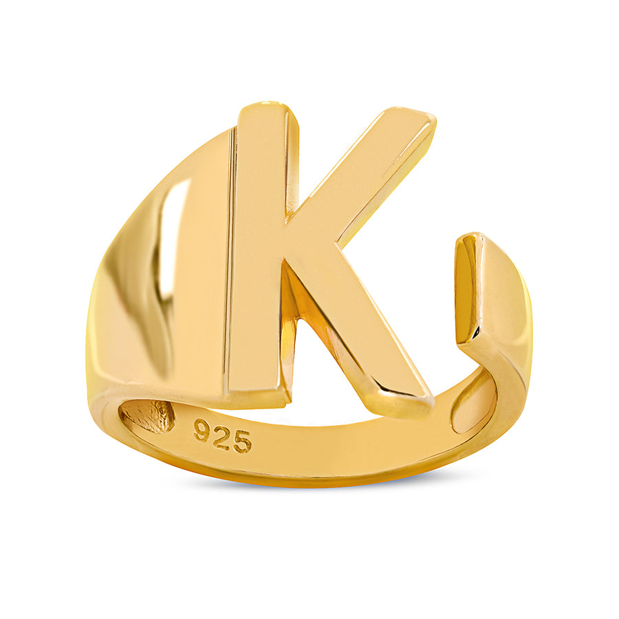 Adjustable Personalized Initial Ring