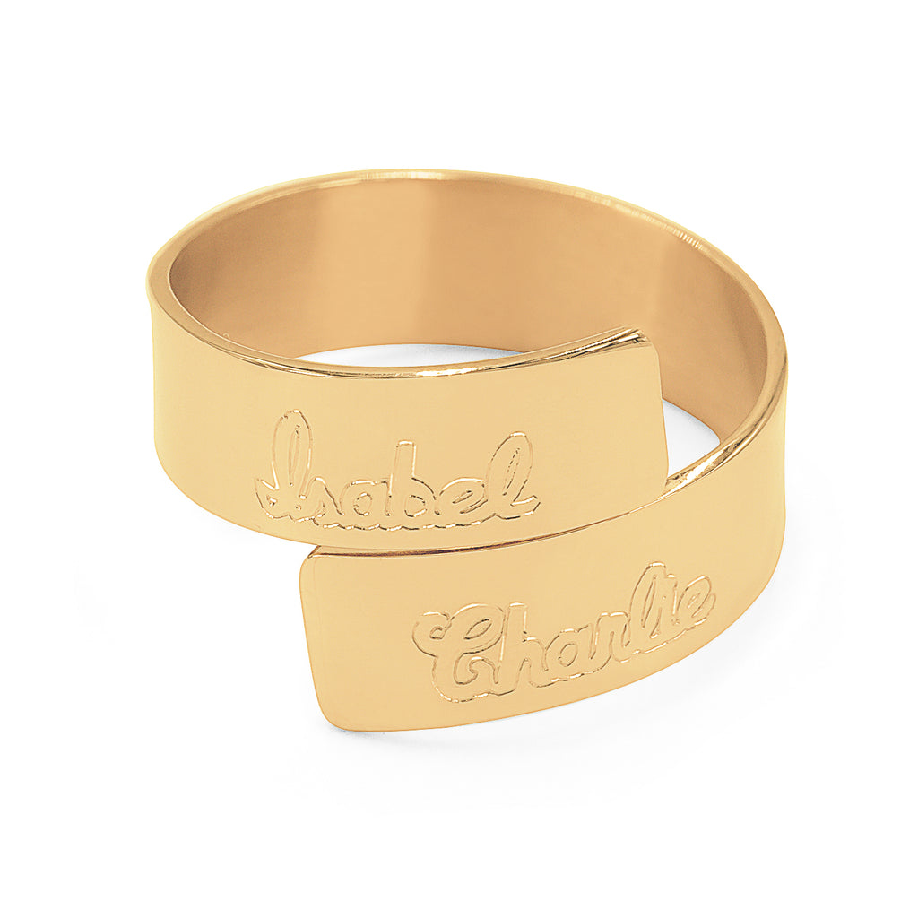 ADJUSTABLE DOUBLE NAME RING