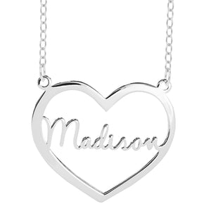 HEART NAMEPLATE NECKLACE