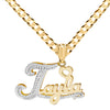 CUBAN CHAIN SWIFT DOUBLE PLATED NAME NECKLACE