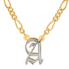 DOUBLE PLATED GOTHIC INITIAL NECKLACE