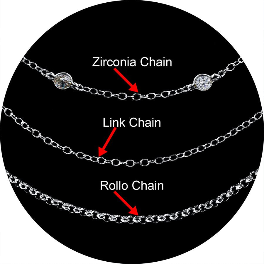 Monogram Pendant with Cubic Zirconia