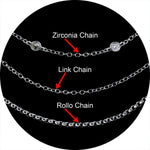 Monogram Pendant with Cubic Zirconia