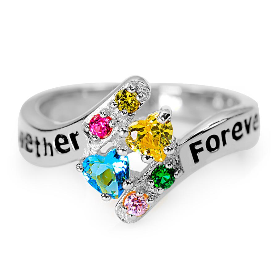 "Together Forever" Ring with Birthstones