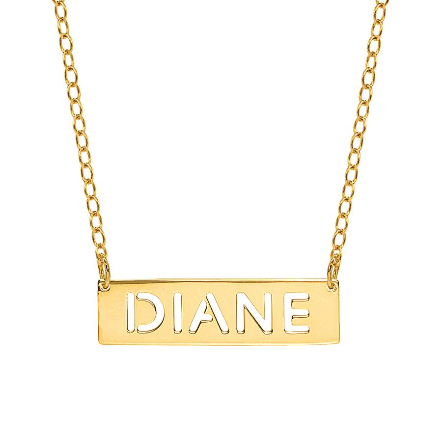 Cut out block letter horizontal bar