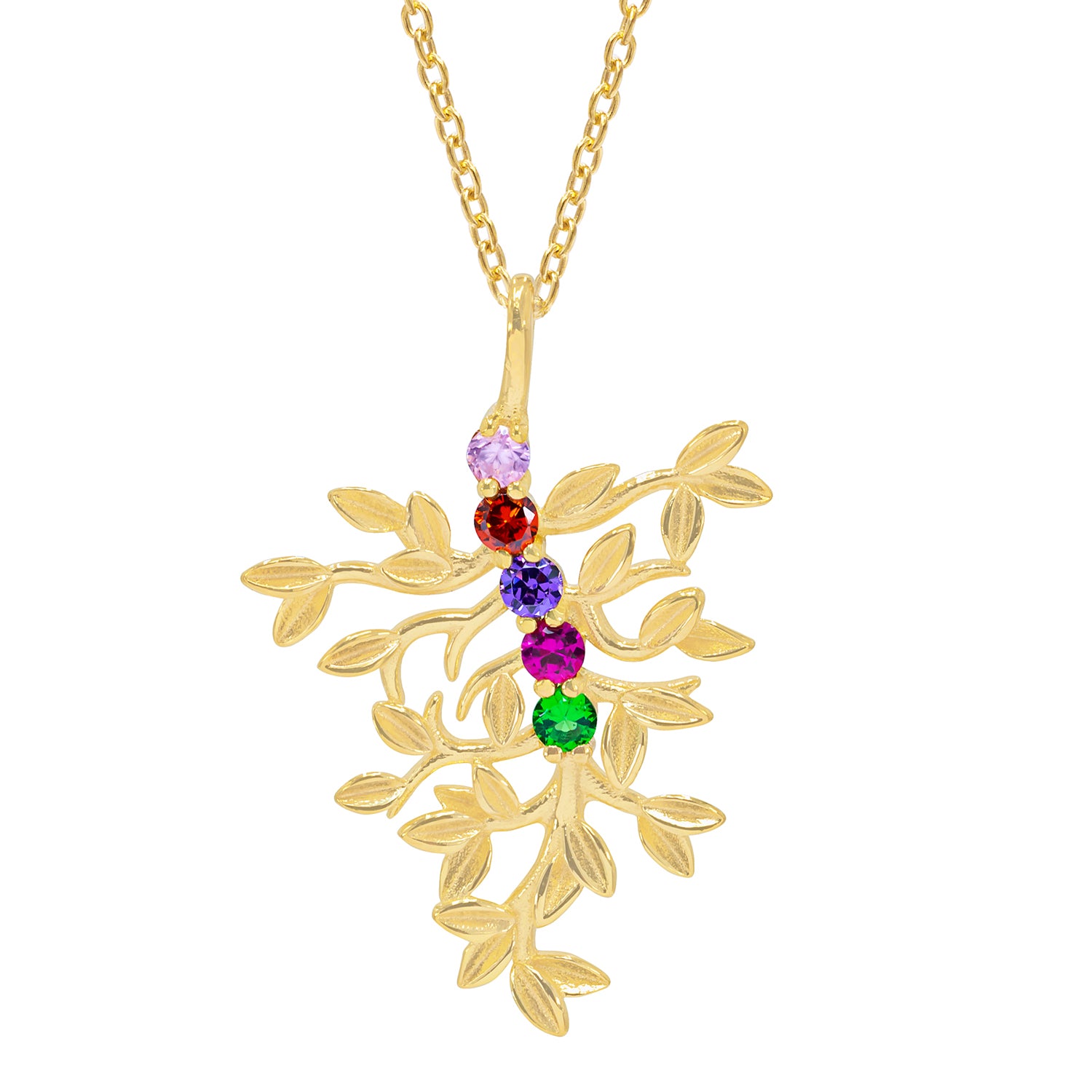 Family Birthstones Tree Necklace