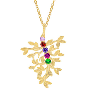 Family Birthstones Tree Necklace