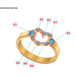Heart Birthstones Ring