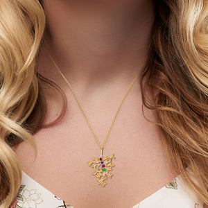 Family Birthstones Tree Necklace