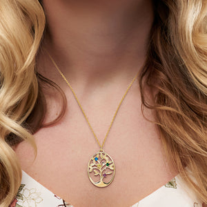 Round-Shaped Family Tree Necklace