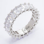 Engraved Name Cubic Zirconia Ring