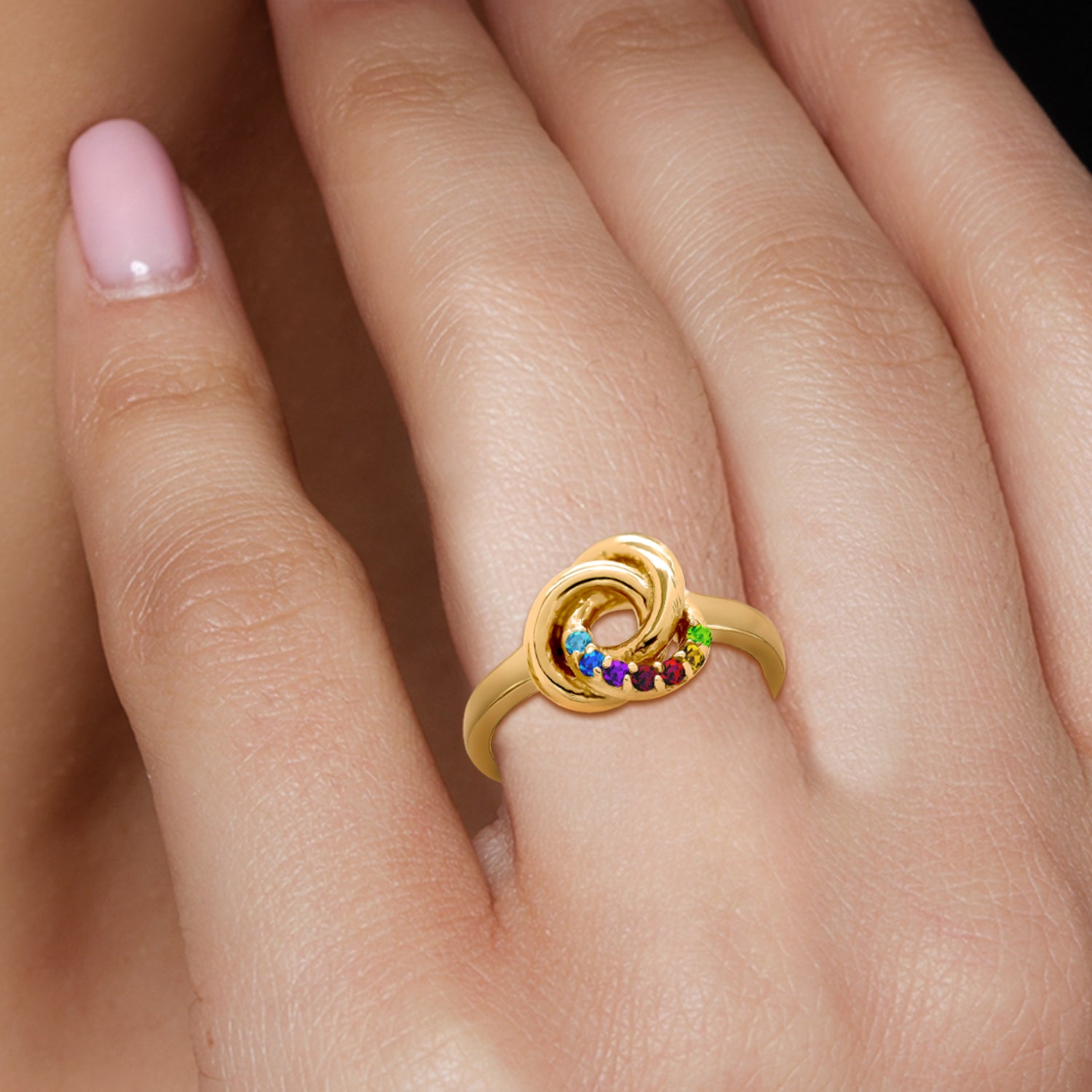 Knot Birthstones Ring