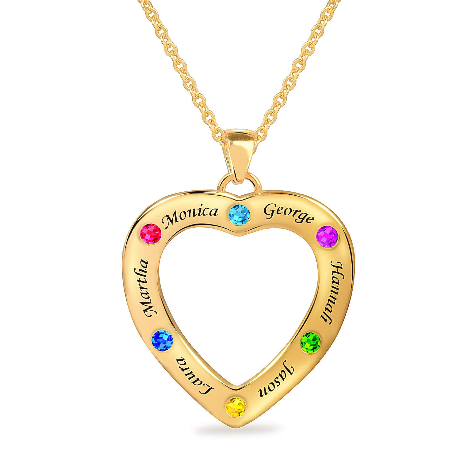 Heart-Shaped Family Pendant