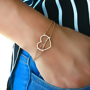 HEART NAMEPLATE BRACELET
