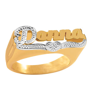 Personalized Name Ring with Beading
