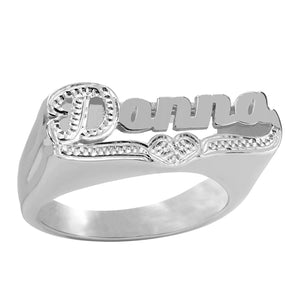 Personalized Name Ring with Beading