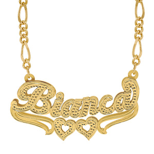 Double Nameplate "Bianca" Style Necklace