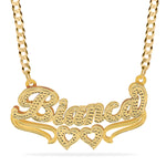 Double Nameplate "Bianca" Style Necklace