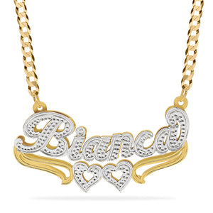 Double Nameplate "Bianca" Style Necklace