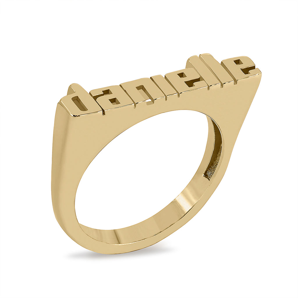 LOWERCASE BLOCK NAME RING