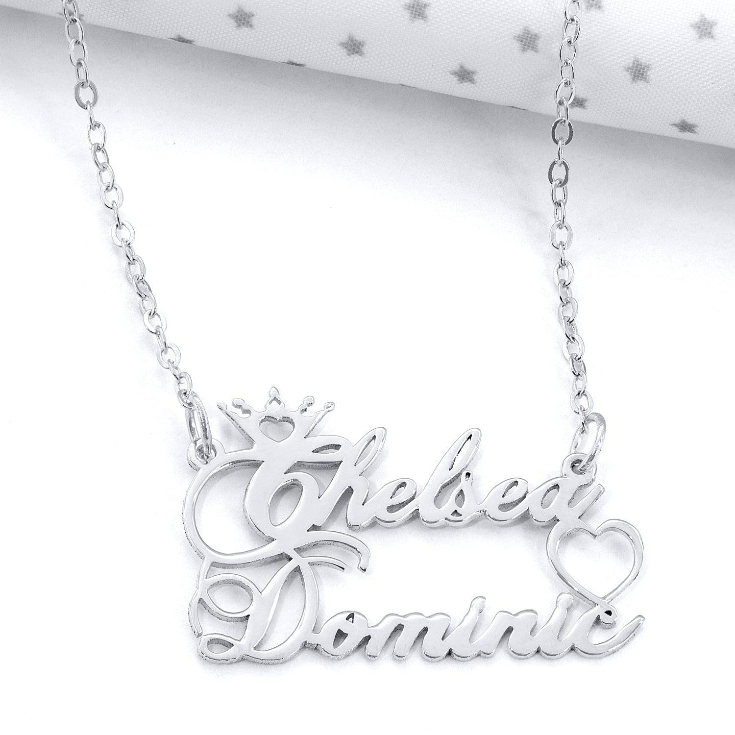 Royal Couple Name Necklace