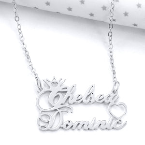 Royal Couple Name Necklace