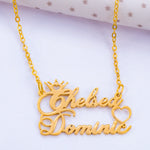 Royal Couple Name Necklace