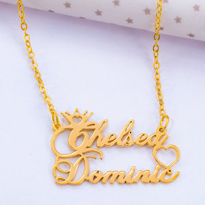 Royal Couple Name Necklace