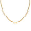 THREE NAME NECKLACE W/ CUBAN CHAIN