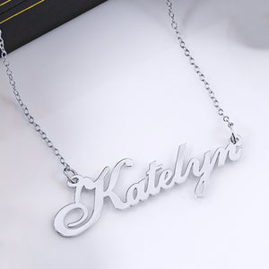 Fancy Script Name Necklace