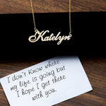 Fancy Script Name Necklace