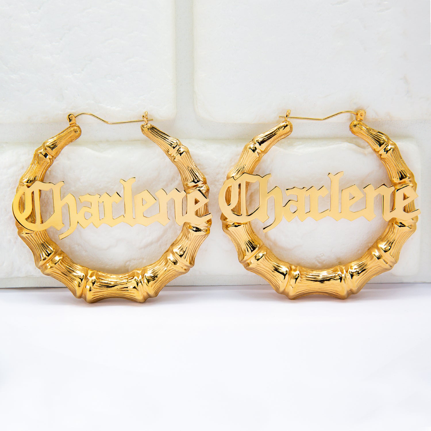 2.25" Old English Bamboo Earrings