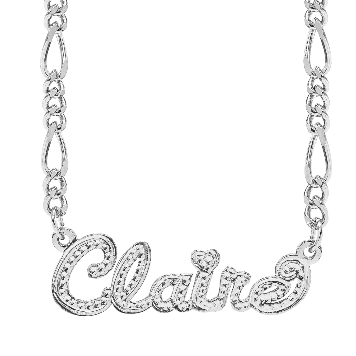 FROSTED SCRIPT NAME NECKLACE