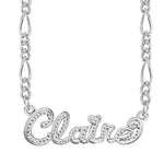 FROSTED SCRIPT NAME NECKLACE