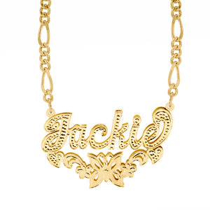 Butterfly Double Name Necklace