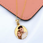 Oval Diamond Cut Portrait Pendant