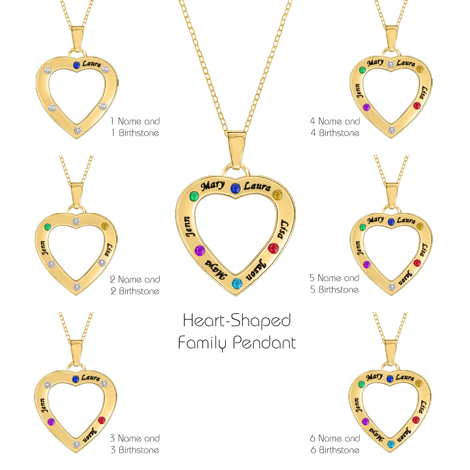 Heart-Shaped Family Pendant