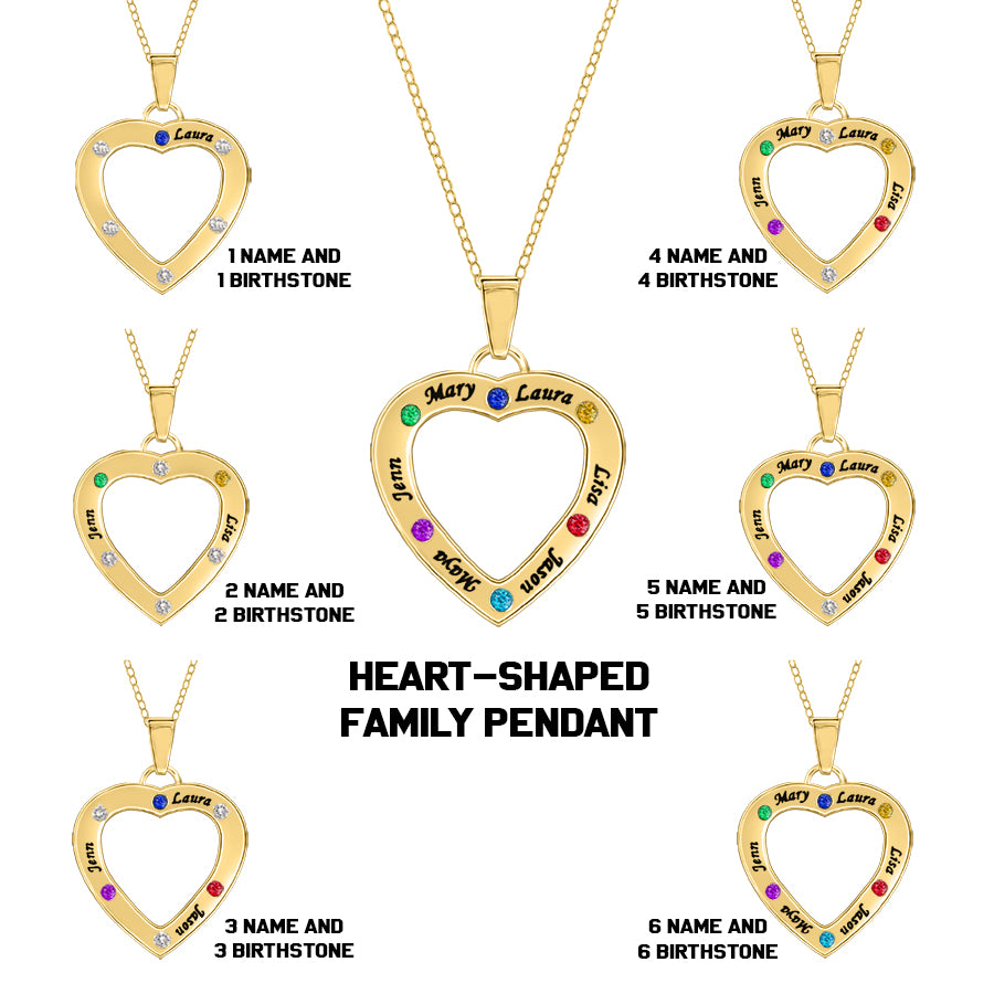 Heart-Shaped Family Pendant