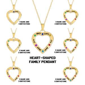 Heart-Shaped Family Pendant
