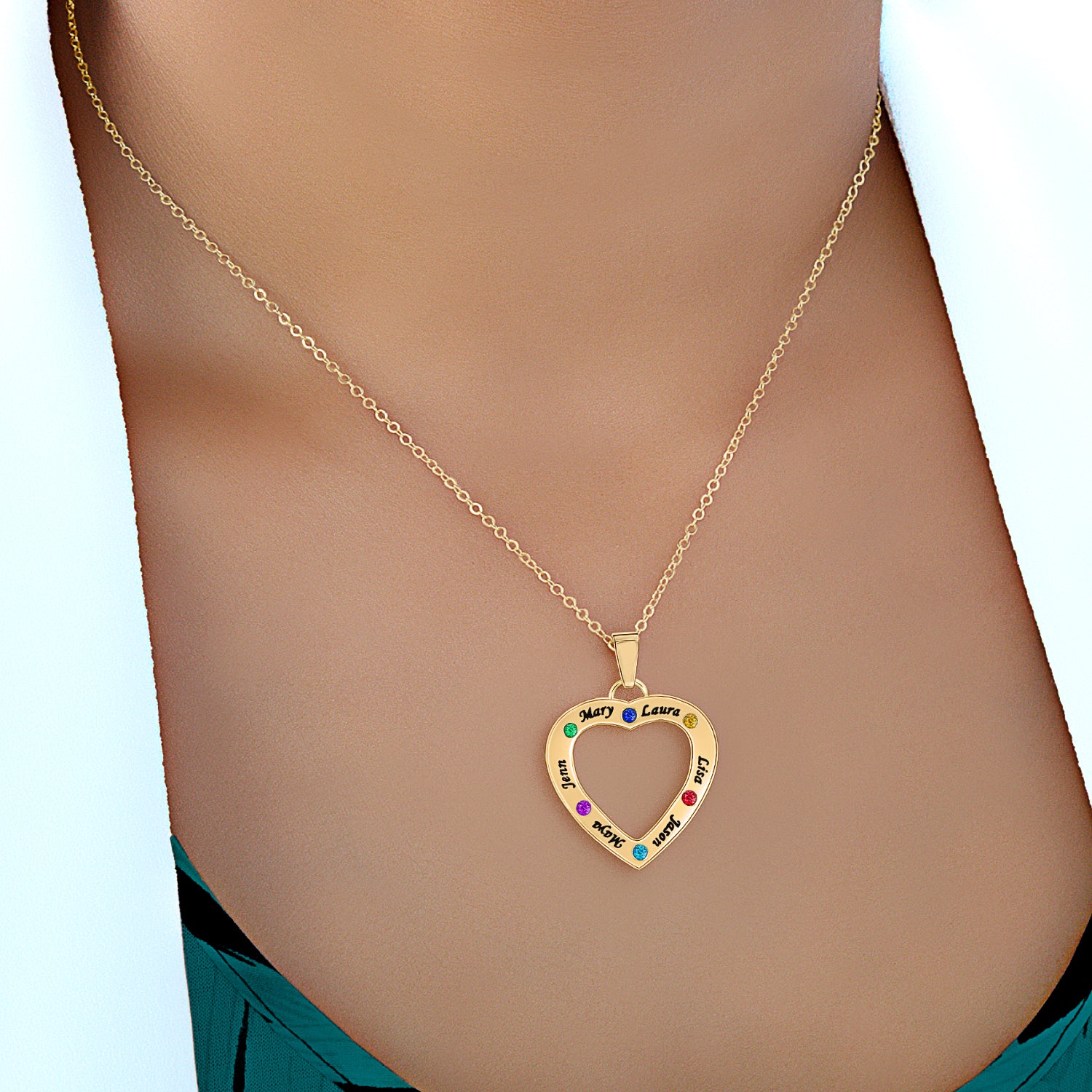 Heart-Shaped Family Pendant