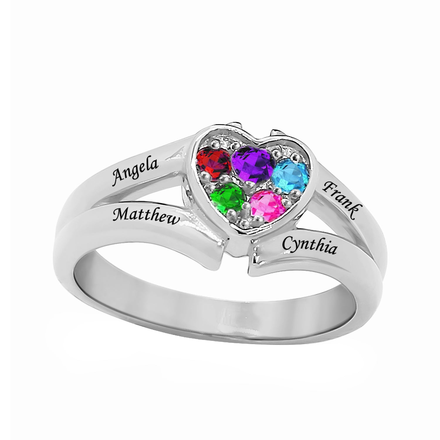 Engraved Names Family Ring