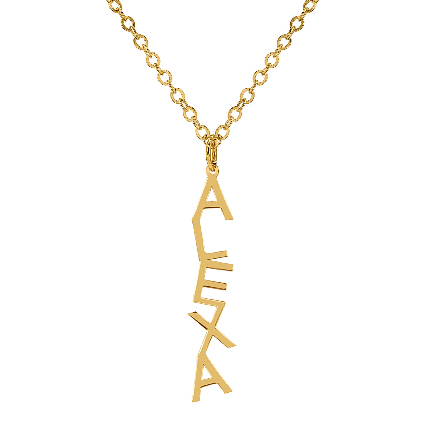 BLOCK NAME DROP NECKLACE