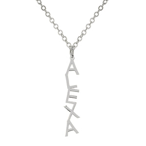 BLOCK NAME DROP NECKLACE