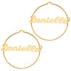4" Name Hoop Earrings