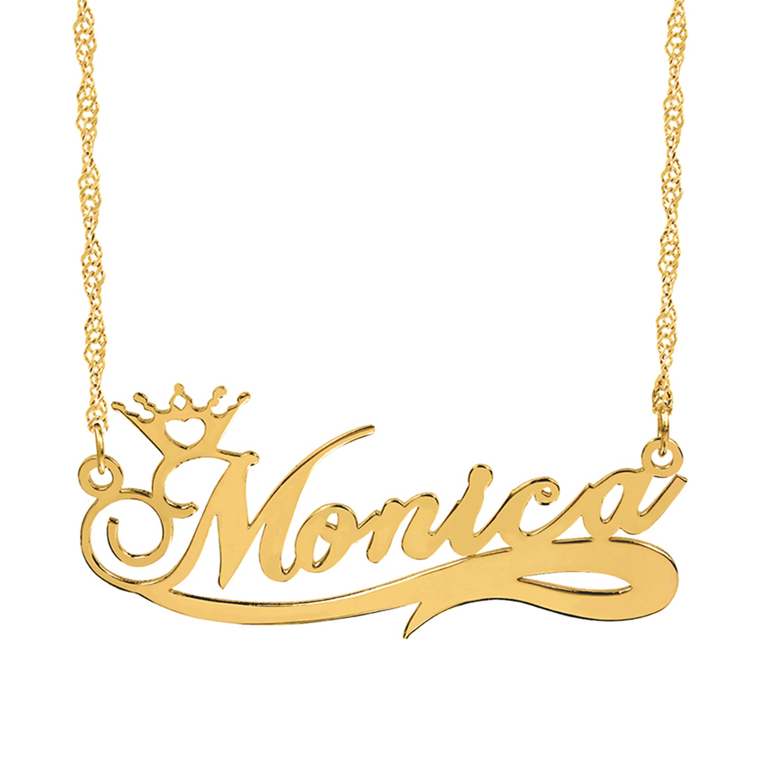 CROWN NECKLACE WITH TAIL ACCENT