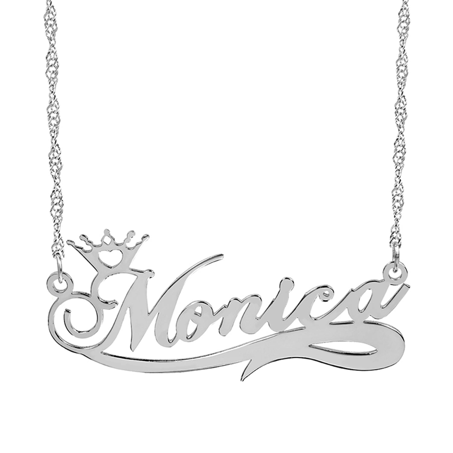 CROWN NECKLACE WITH TAIL ACCENT