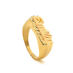 Diamond Cut Name Ring