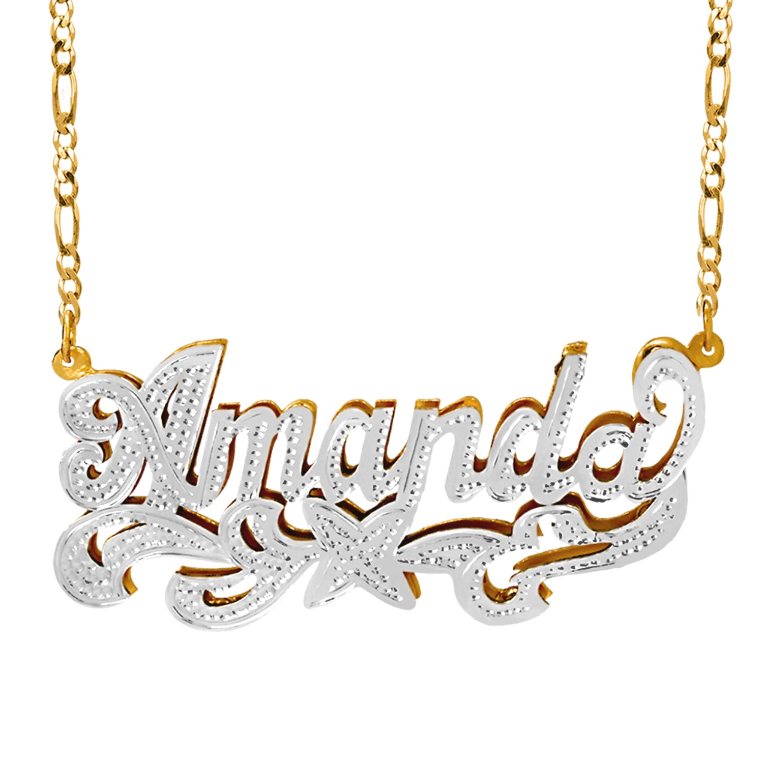 Star Double Plated Name Necklace